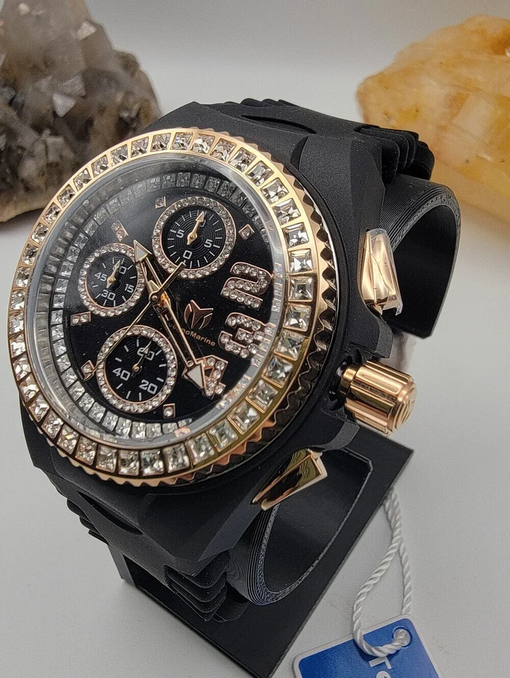 🪼 NWT TechnoMarine Cruise JellyFish Womens Watch 40mm Black Rose Gold TM-121200
